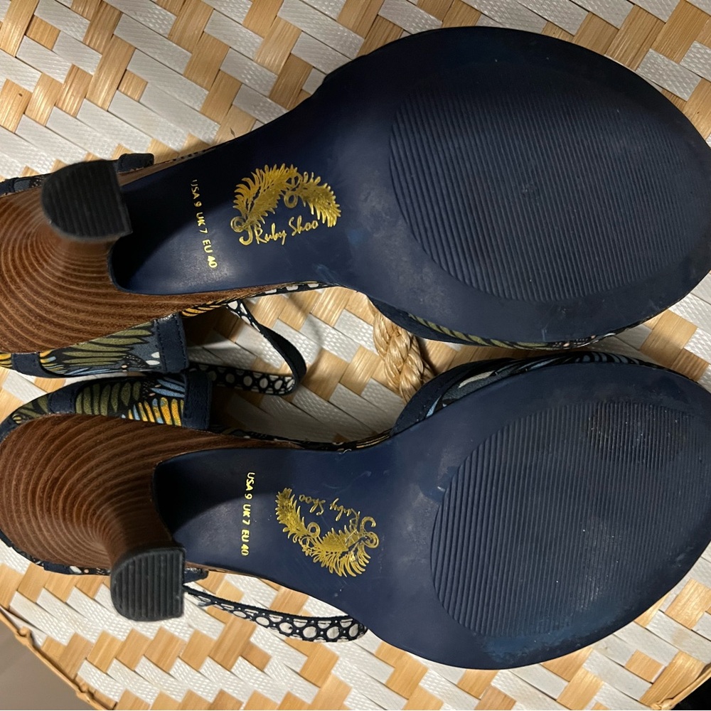 Ruby Shoo T-Strap Heels In Navy - image 4